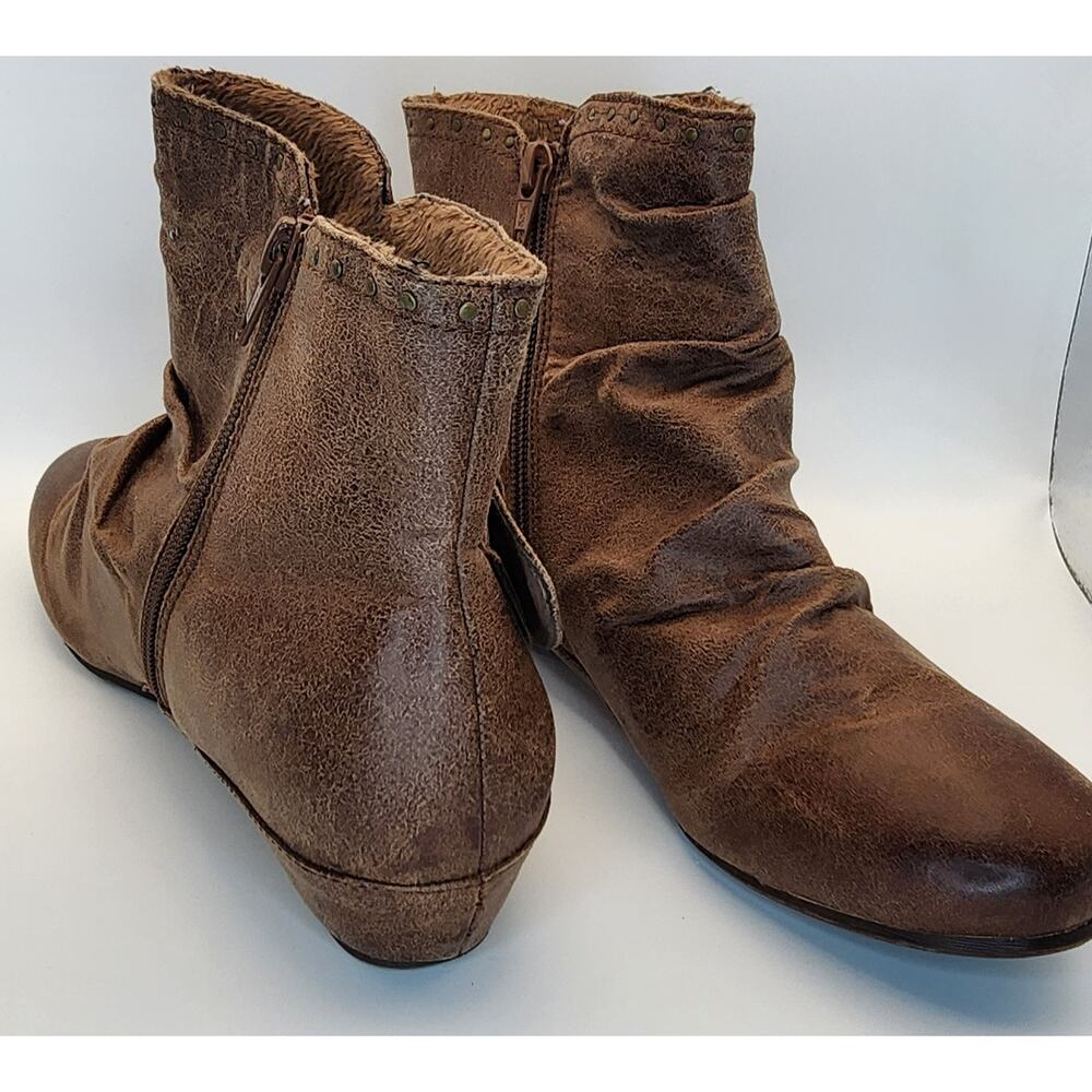 Bear Traps Ankle‎ Boots Brown Buckle Size 8m Zip Comfort Booties Women’s - Picture 2 of 12